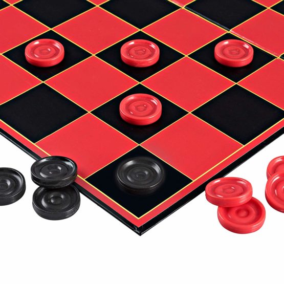 Point Games Checkers Game with Super Durable Board - Indoor/Outdoor Fun Board Game for All Ages