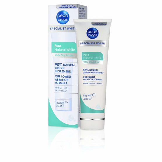 Pearl Drops - Pure Natural White Toothpolish - with White Clay Extracts , 75 ml