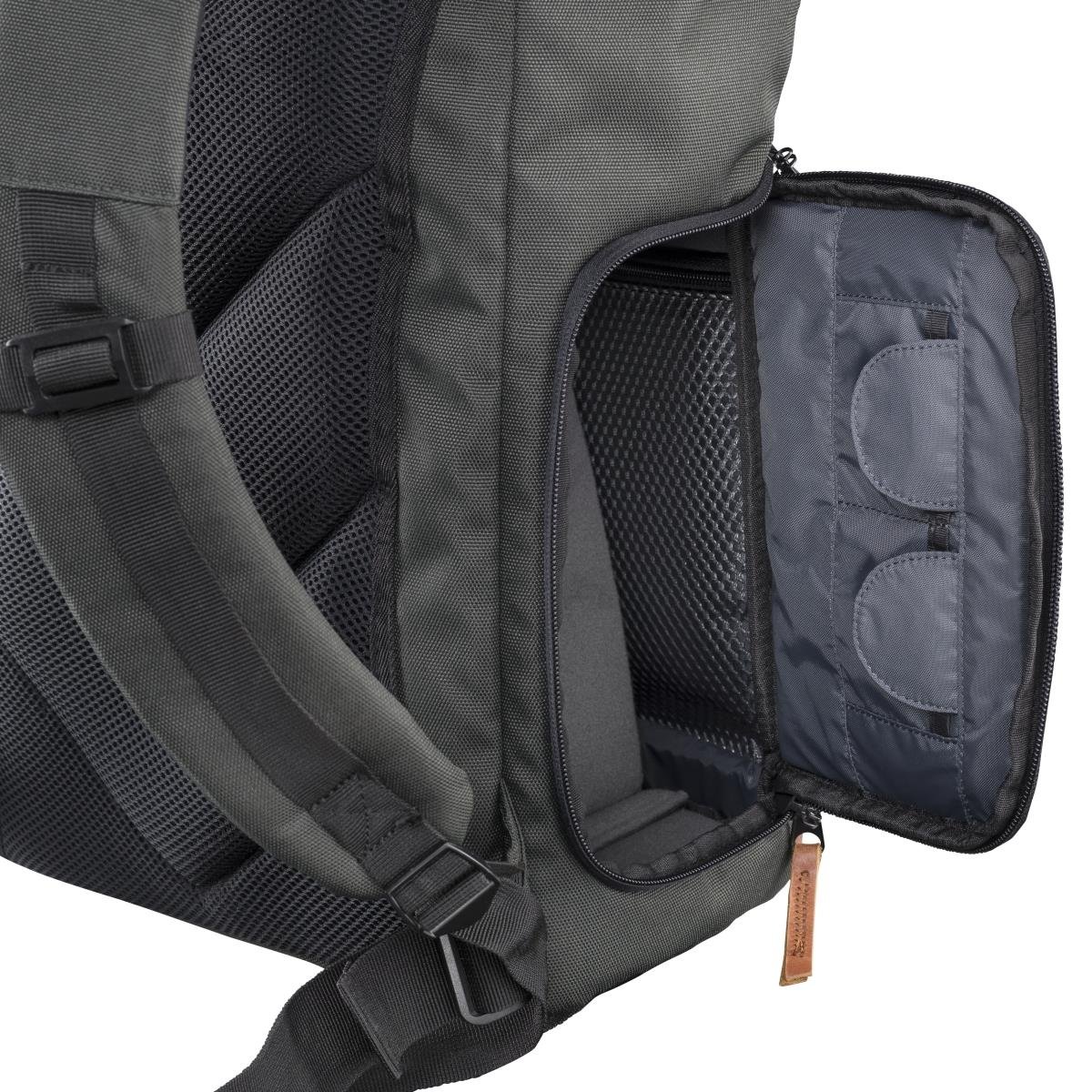 Mantona Luis Retro photo backpack with genuine leather applications, incl. rain cover - Image 4