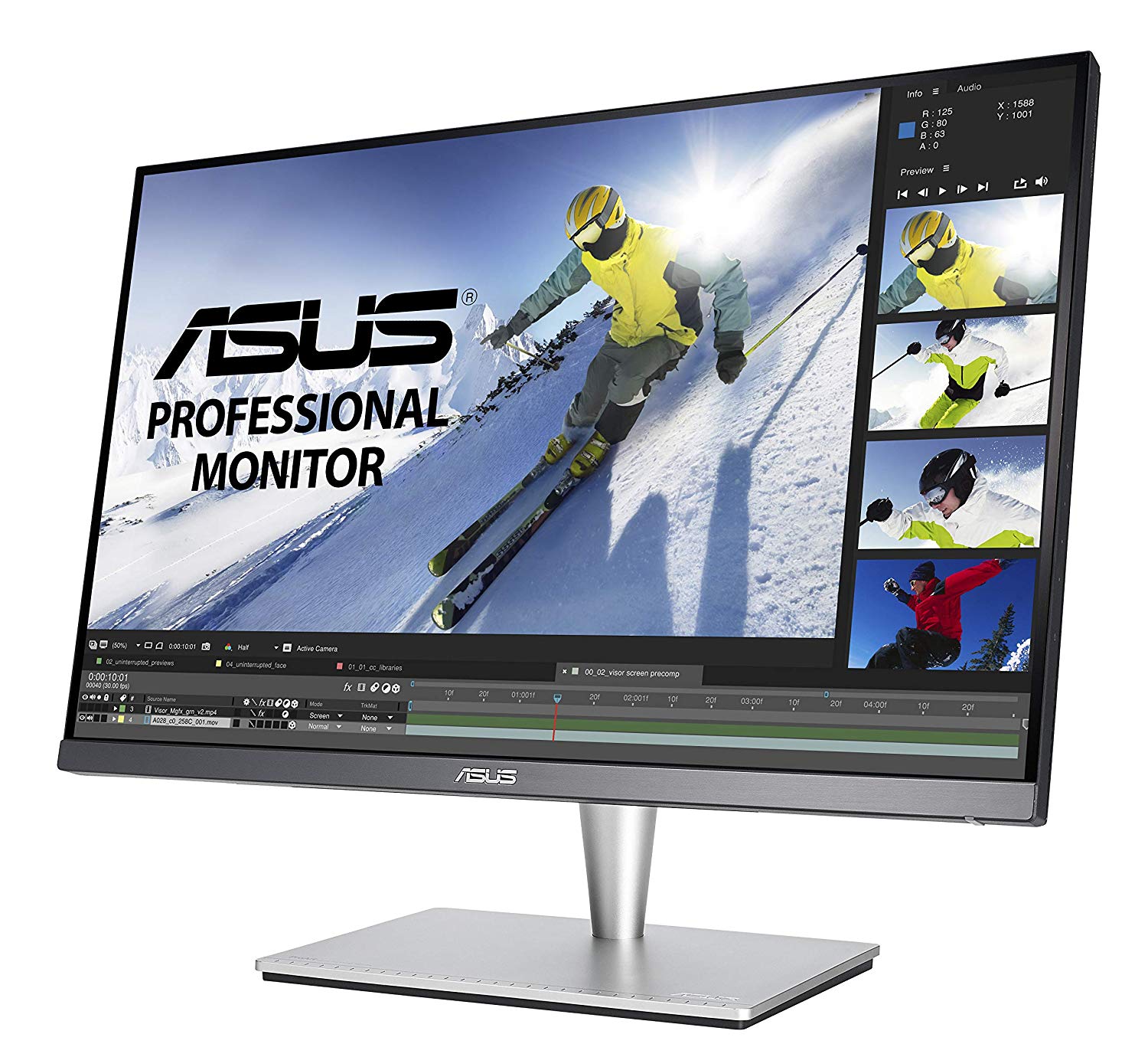 ASUS ProArt Display PA24ACRV Professional Monitor, 24 Inch (23.8 Inch viewable), IPS, QHD(2560x1440), 95% DCI-P3, ΔE - Image 2