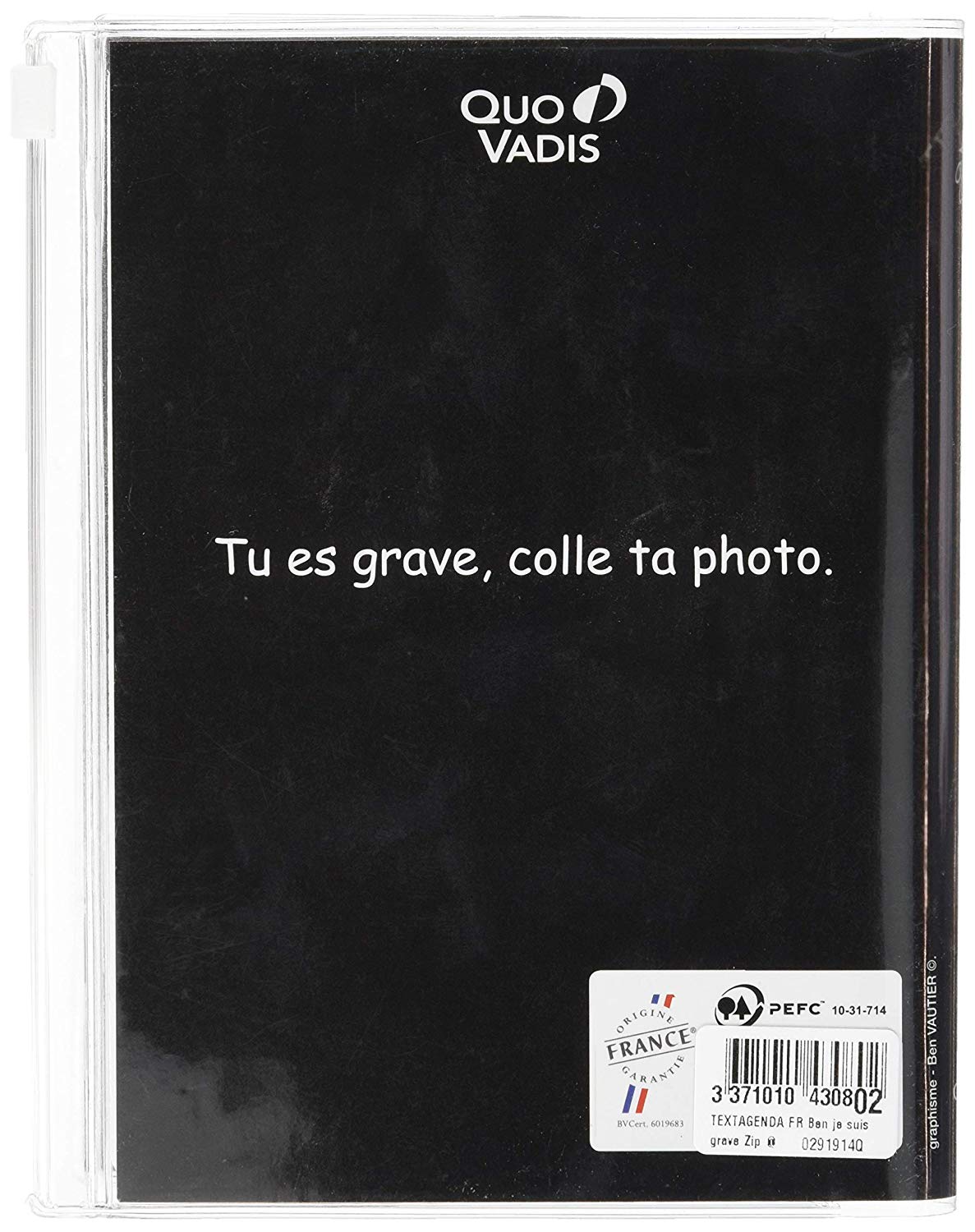 Quo Vadis Ben TEXTAGENDA 2019-2020 Daily Academic Diary with Zip Pocket 12 x 17 cm, JESUISGRAVE - Image 2