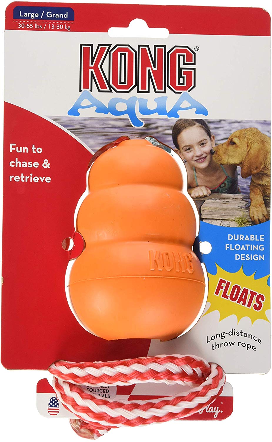 KONG - Aqua - Floating Fetch Toy for Water Play - For Medium Dogs, Orange - Image 2