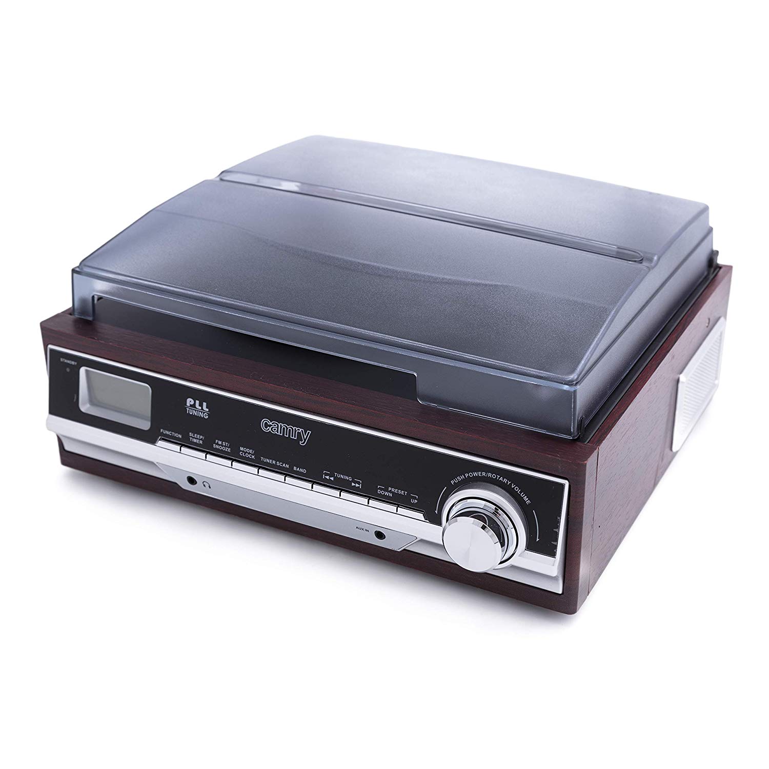 camry Turntable with Radio White and Brown, Multicolour, One Size CR 1113 - Image 2