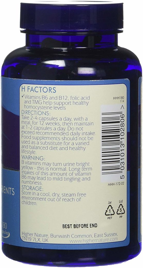 Higher Nature H Factors - 180 Capsules - Image 2
