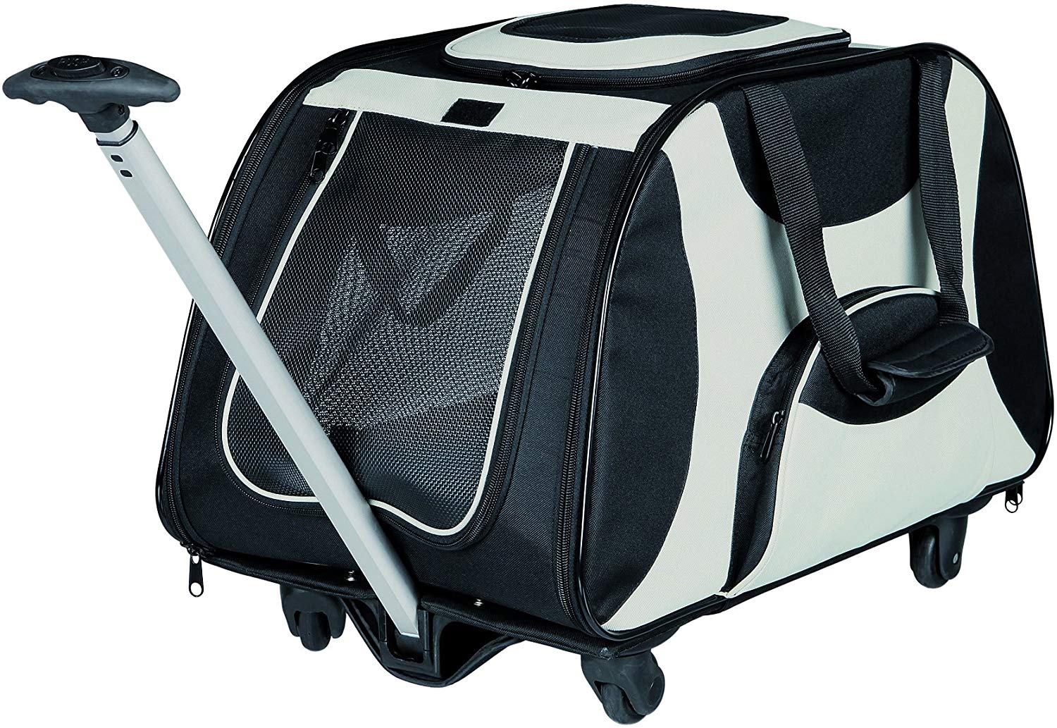 Trixie Nylon Trolley, 34 43 67 cm, Black/ Grey, 67 cm L x 34 cm W x 43 cm H