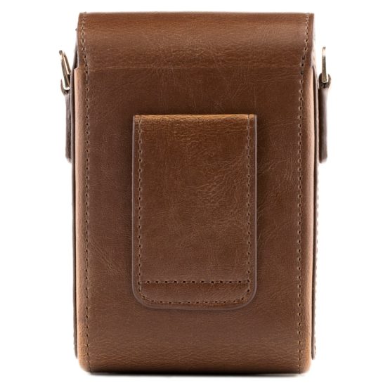 MegaGear MG1429 Panasonic Lumix DC-ZS200, TZ200, Leica C-Lux Leather Camera Case with Strap - Dark Brown - Image 4