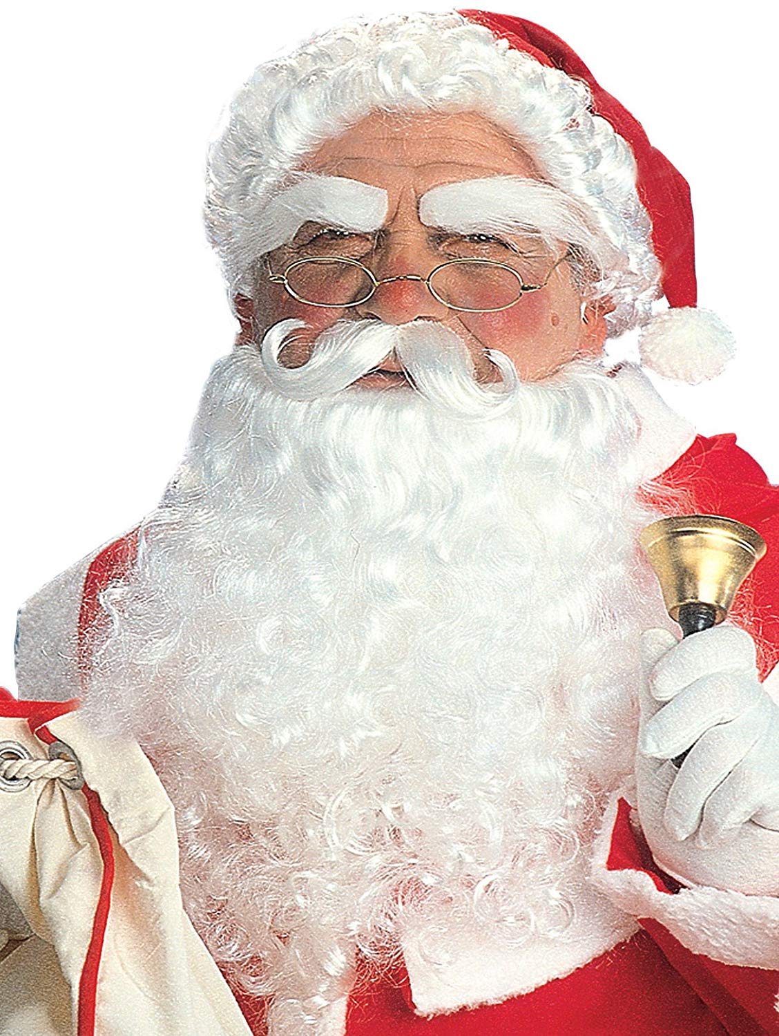 W WIDMANN MILANO Party Fashion - Santa Claus Set for Men Hat, Hair, Beard, Mustache, Eyebrows, Carnival, Theme Parties