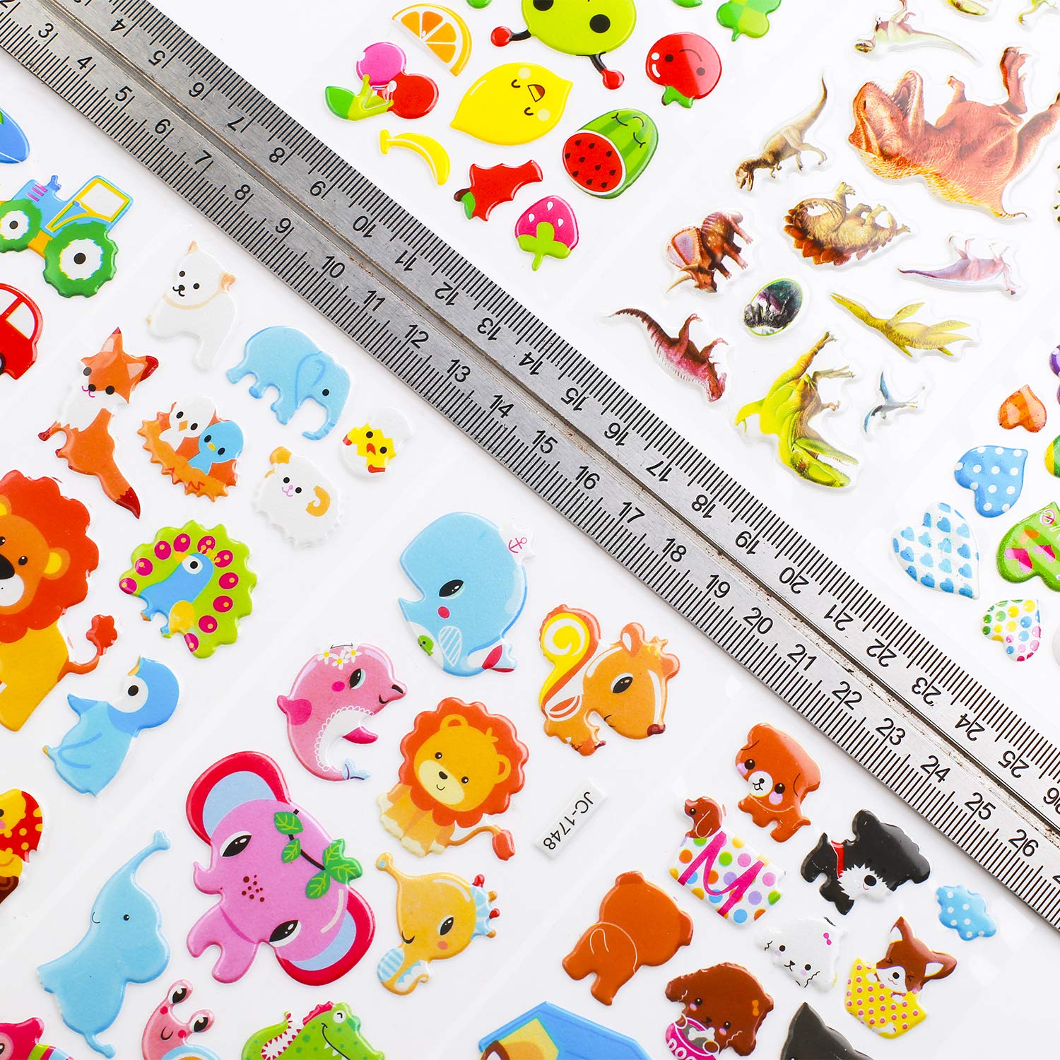 Meafeng 3D Stickers for Kids Toddlers Vivid Puffy Kids Stickers 24 Diffrent Sheets Over 550 - Image 2