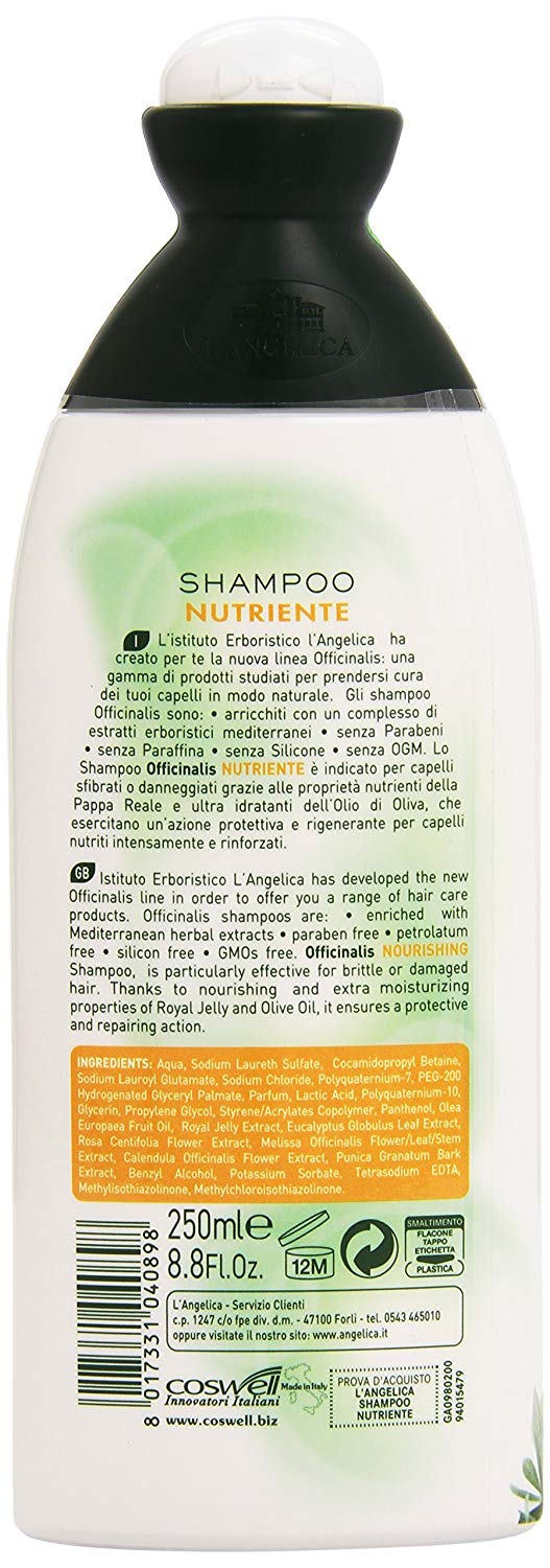 L'Angelica - Shampoo, Nourishing, Royal Jelly and Olive Oil - 250 ml, 250 ml (Pack of 1) - Image 2