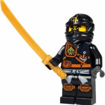 LEGO® Ninjago Minifigure - Cole Zukin Robe (Black Ninja) with Gold Katana