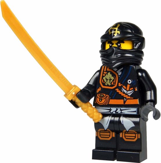 LEGO® Ninjago Minifigure - Cole Zukin Robe (Black Ninja) with Gold Katana