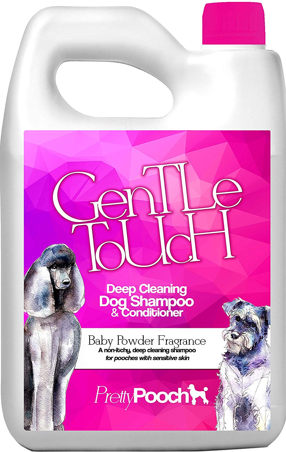 Pretty Pooch® Gentle Touch Dog Shampoo & Conditioner, 2 Litres (Baby Powder Fragrance), A Non-itchy