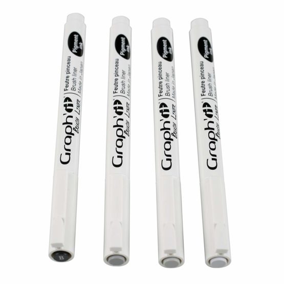 Graph'It Set of 4 Design Pens Pack of 4 – Grey/Black - Image 3