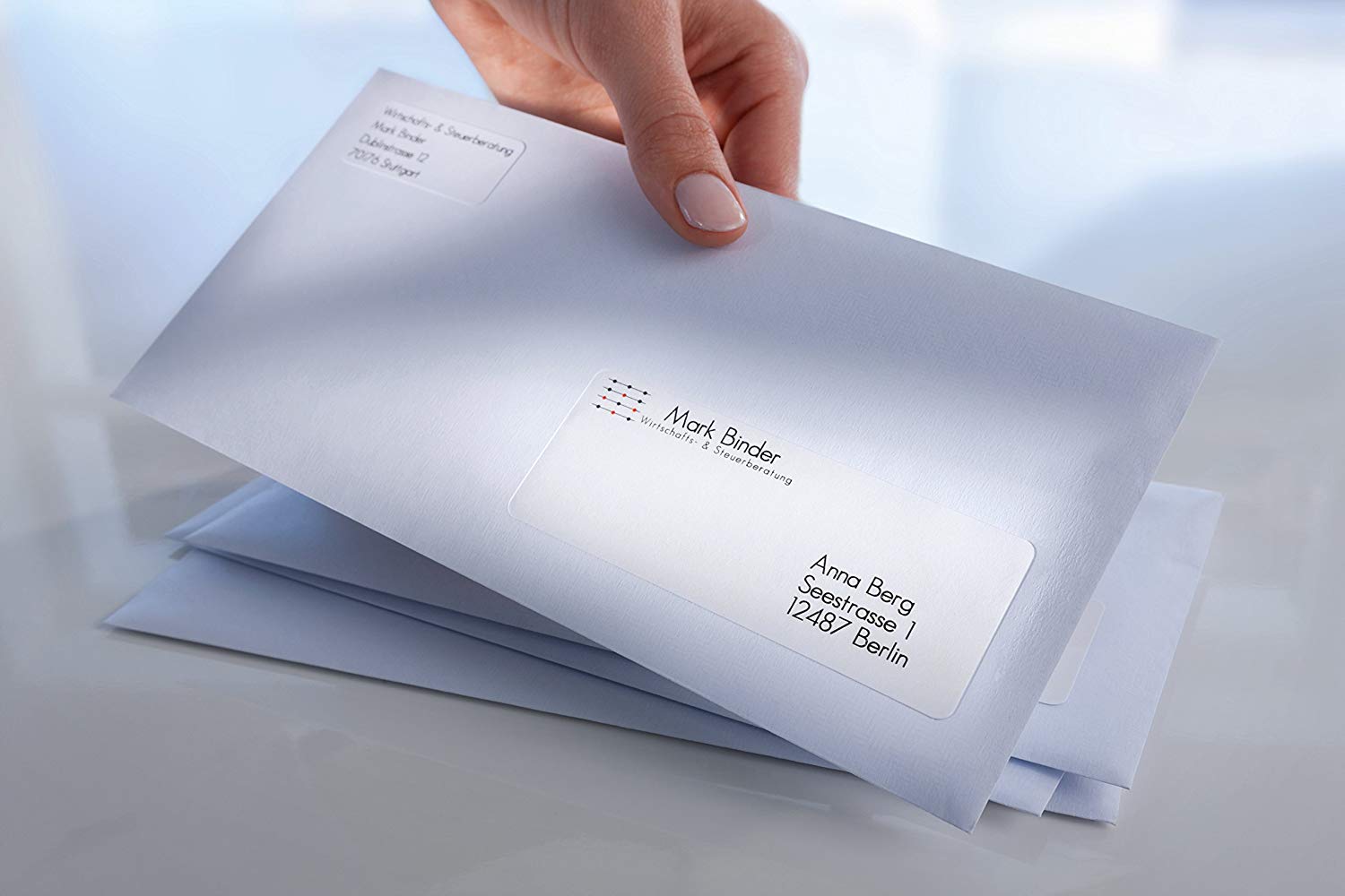 Avery Zweckform L7160-100 Address Labels 63.5 x 38.1 mm for C6 Envelopes 100 Sheets, White, 100 Blatt - Image 4