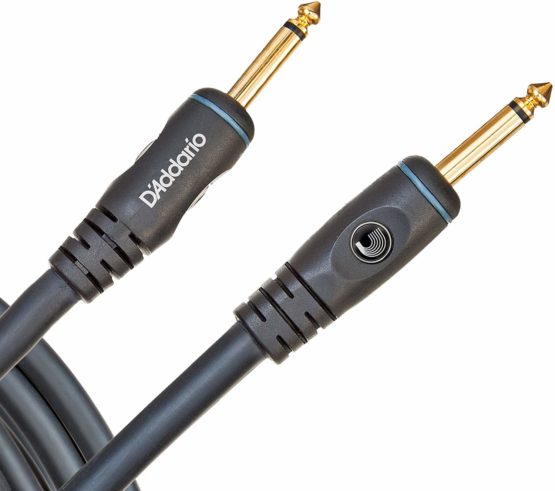 D'Addario Speaker Cable - Gold Plated Plugs for Optimal Signal Flow - Shielded for Noise Reduction - 1/4 Inch Male to 1/4 Inch Male - Custom Series - 3 Inch/76.2 MM - Straight Ends - 1 Pack
