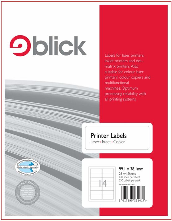 Blick A4 Multi Labels (25 Sheets, 14 per Sheet)