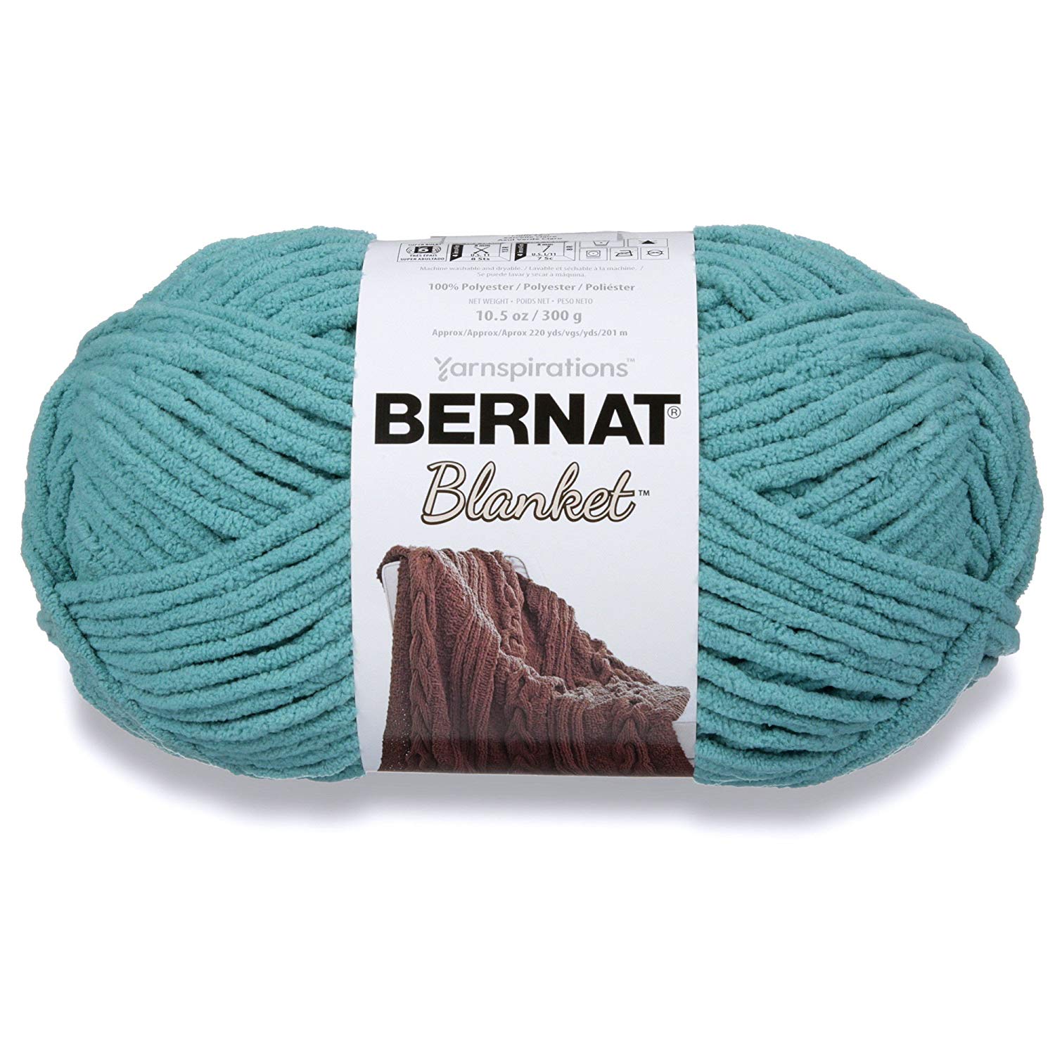 Bernat Blanket Yarn, 300 grs/ 10.5 oz, Light Teal, 300g