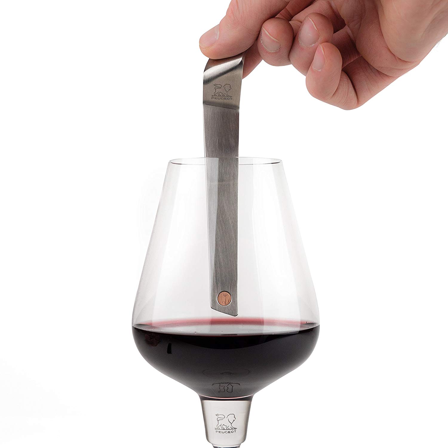 PEUGEOT - Clef du Vin - Travel Model - Made of Stainless Steel - to Reproduce Wine Aging - Wine Tasting Gift Set, Black/Silver - Image 2