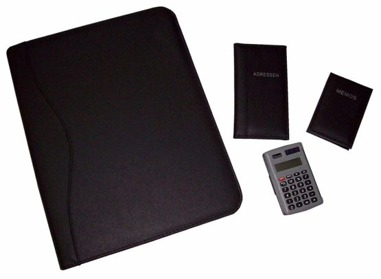 Idena Document Folder A4 with Address Book Calculator Notebook