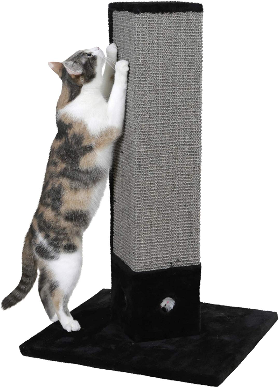 Kerbl Pet Scratching post 4-corner w. 3 side sisal mat, black - Image 2