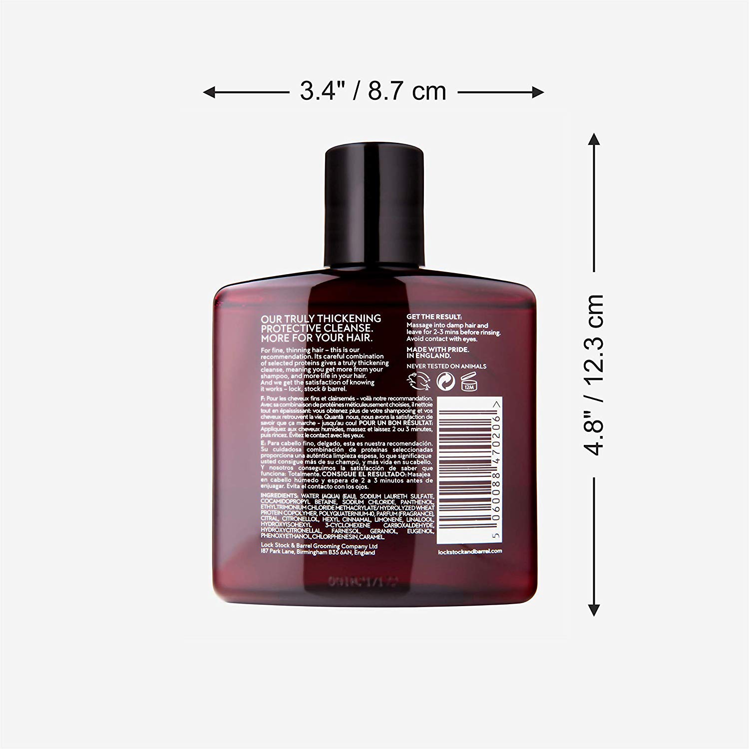 Lock Stock & Barrel Reconstruct Protein Thickening Shampoo for Men 250 ml, 250 ml (Pack of 1) - Image 3