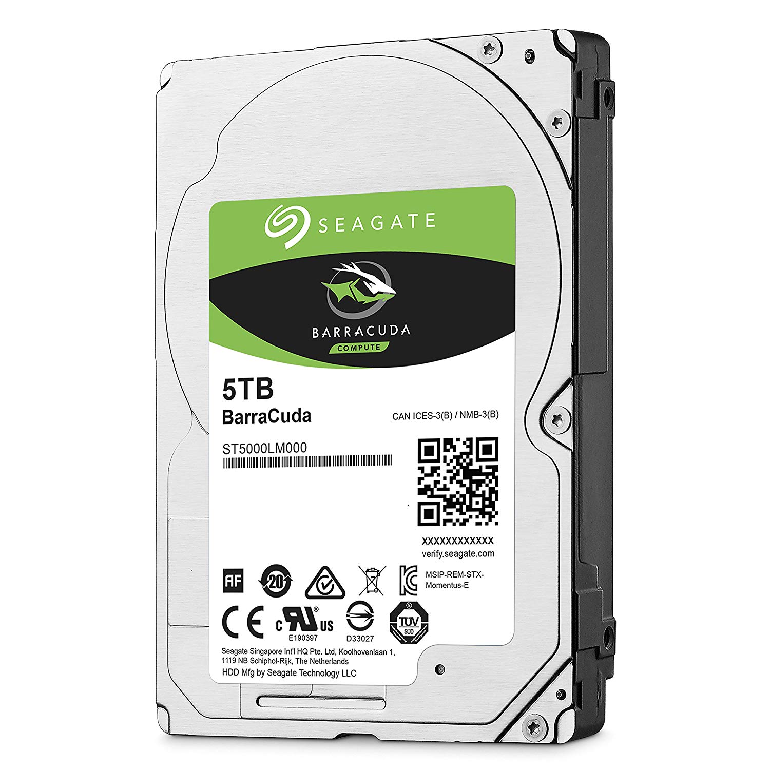 Seagate Guardian BarraCuda ST5000LM000 - Hard drive - 5 TB - internal - 2.5" - SATA 6Gb/s - 5400 rpm - buffer: 128 MB - Image 4