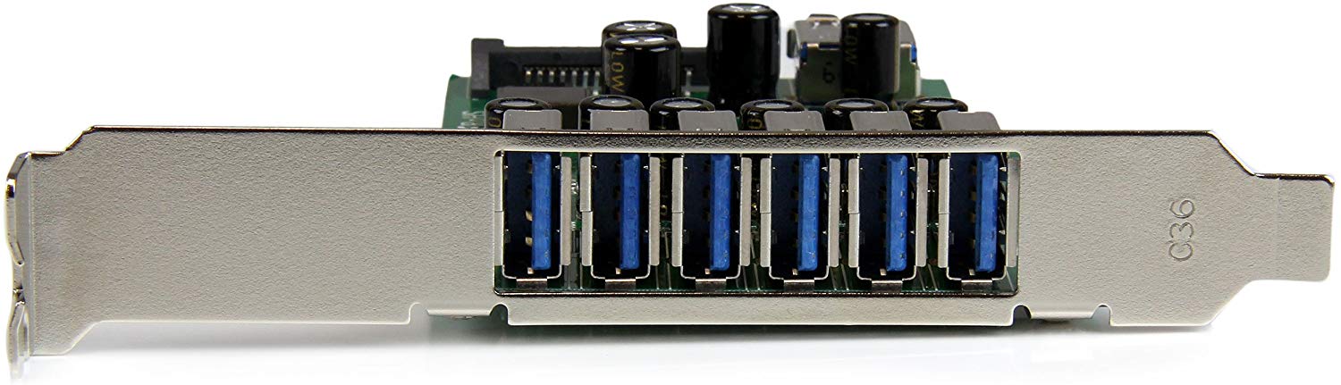 StarTech.com 7 Port PCI Express USB 3.0 Card, Standard & Low-Profile, SATA Power, UASP Support - Image 3