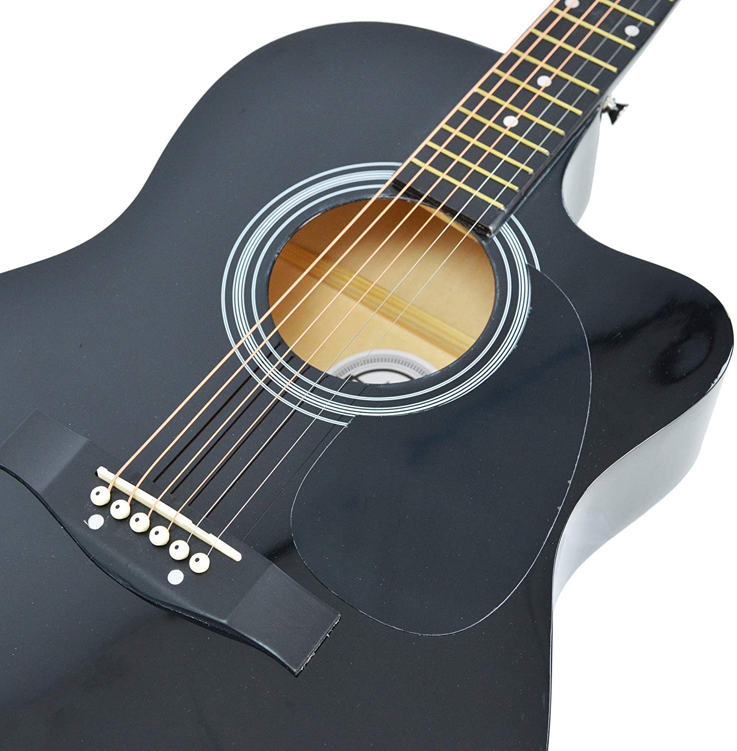 3rd Avenue Full Size 4/4 Cutaway Acoustic Guitar Pack Bundle for Beginners, 6 Months FREE Lessons, Bag, Strap - Image 3
