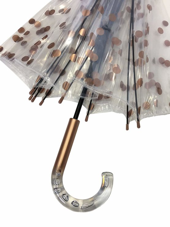 SMATI Clear Stick Umbrella - Big Dome Birdcage - Windproof - Image 3