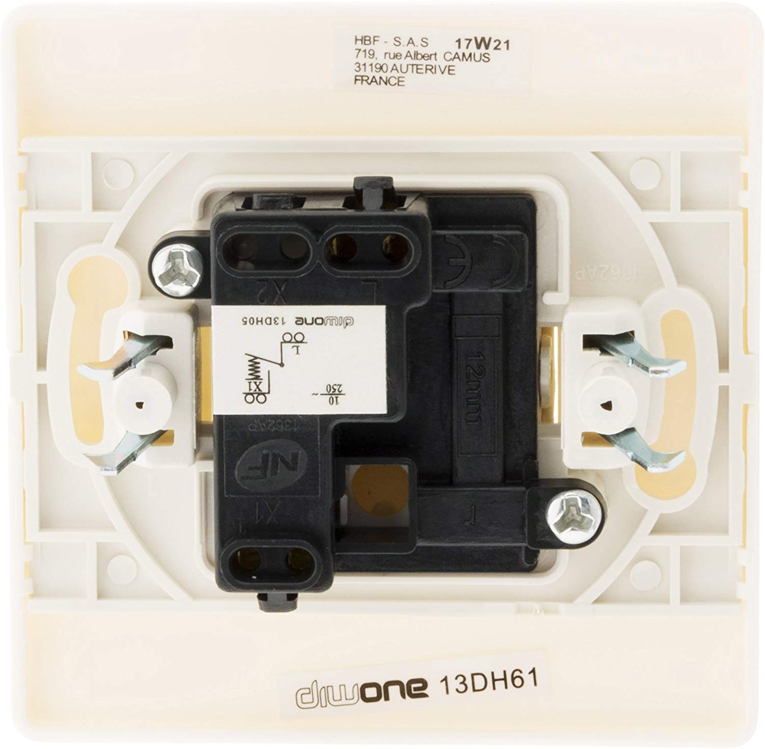 Push Button diwONE White, 12.7 milímetros - Image 3