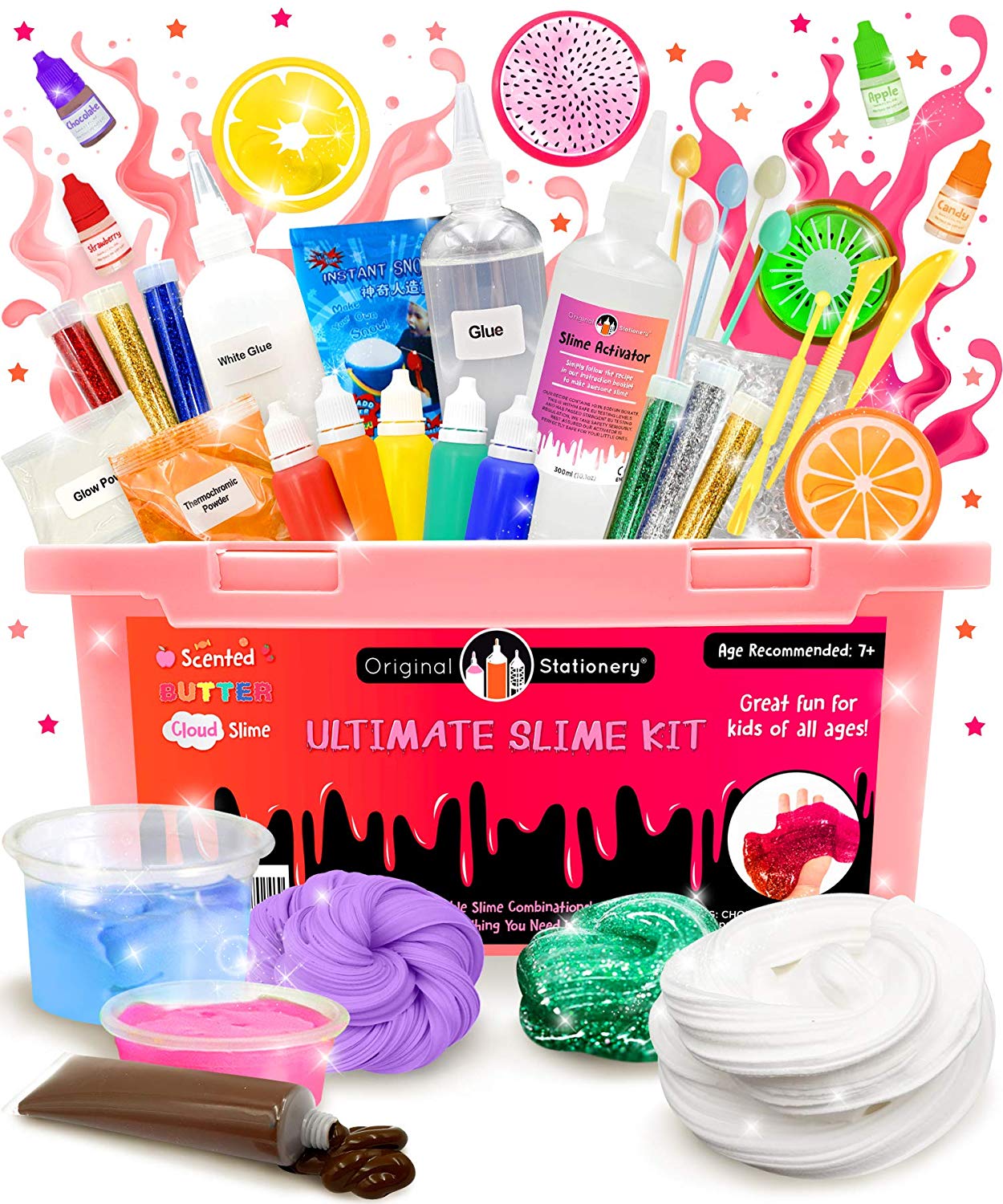 Original Stationery Ultimate Slime Kit, Awesome Pink Slime Kit to Make Fishbowl Slime, Cloud Slime, & More