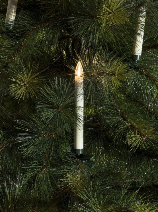 Konstsmide 1930-100 LED Tree Lighting with Remote Control (2 x AAA 1.5 V (not Included) / 10 White Candles / for Outdoor use (IP44) / Battery Operated: 20 x AA 1.5 V (Included) / 10 Warm White diodes - Image 2