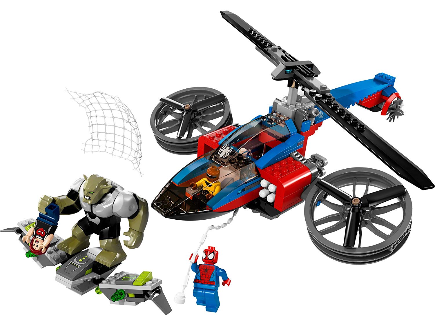 LEGO Marvel Super Heroes 76016 Spider-Helicopter Rescue, Green - Image 2