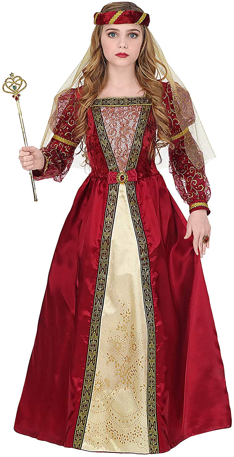 Widmann Widman Medieval Princess - Childrens Fancy Dress Costume - Medium - 140cm - 8 to 10 Years, Red, Gold - Image 4