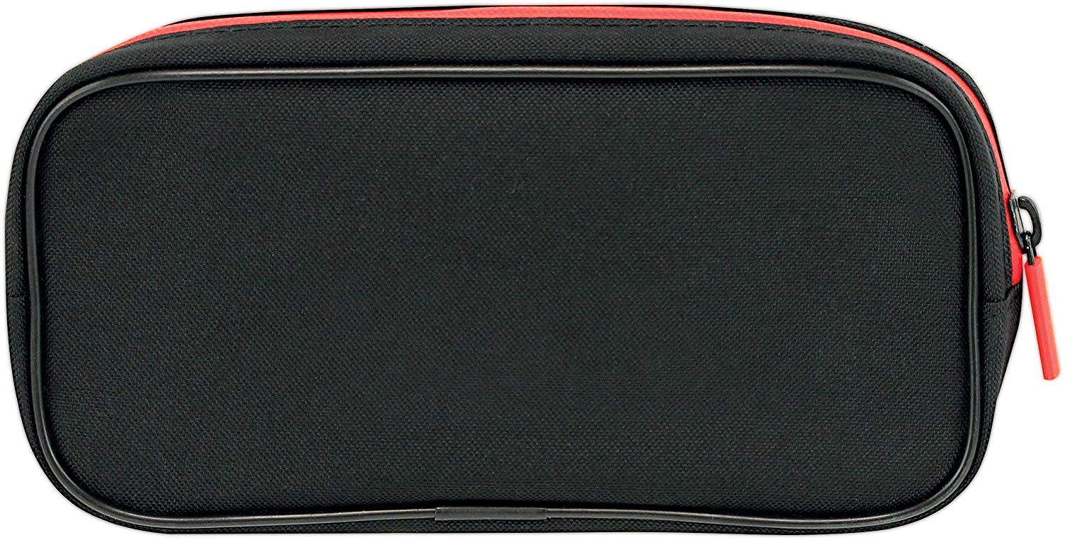 Lauren & Johnny 50508 Johnny Zippered Pencil Pouch, 8.26 x 2.12 x 3.70 Inches, Black with Red Accents - Image 4