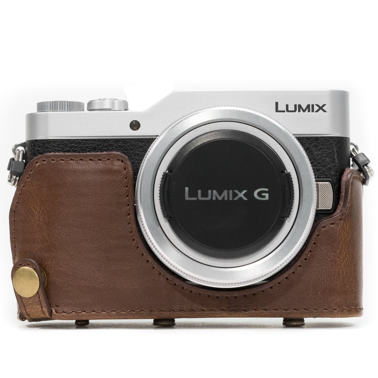 MegaGear MG1141 Ever Ready Leather Case and Strap with Battery Access/12-32 mm Lens for Panasonic Lumix DC-GX850/DC-GF9/DC-GX800/DMC-GF8/DMC-GF7 Camera - Image 3