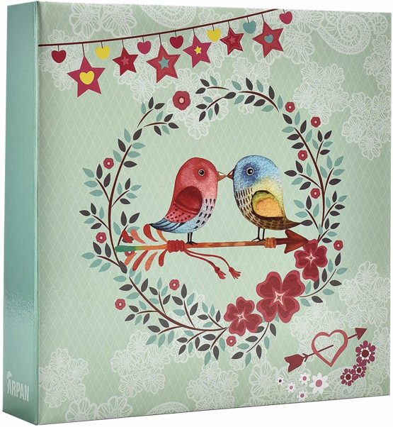 ARPAN Vintage Bird Photo Album Slip In Case Memo Album 6x4 for 200 photos