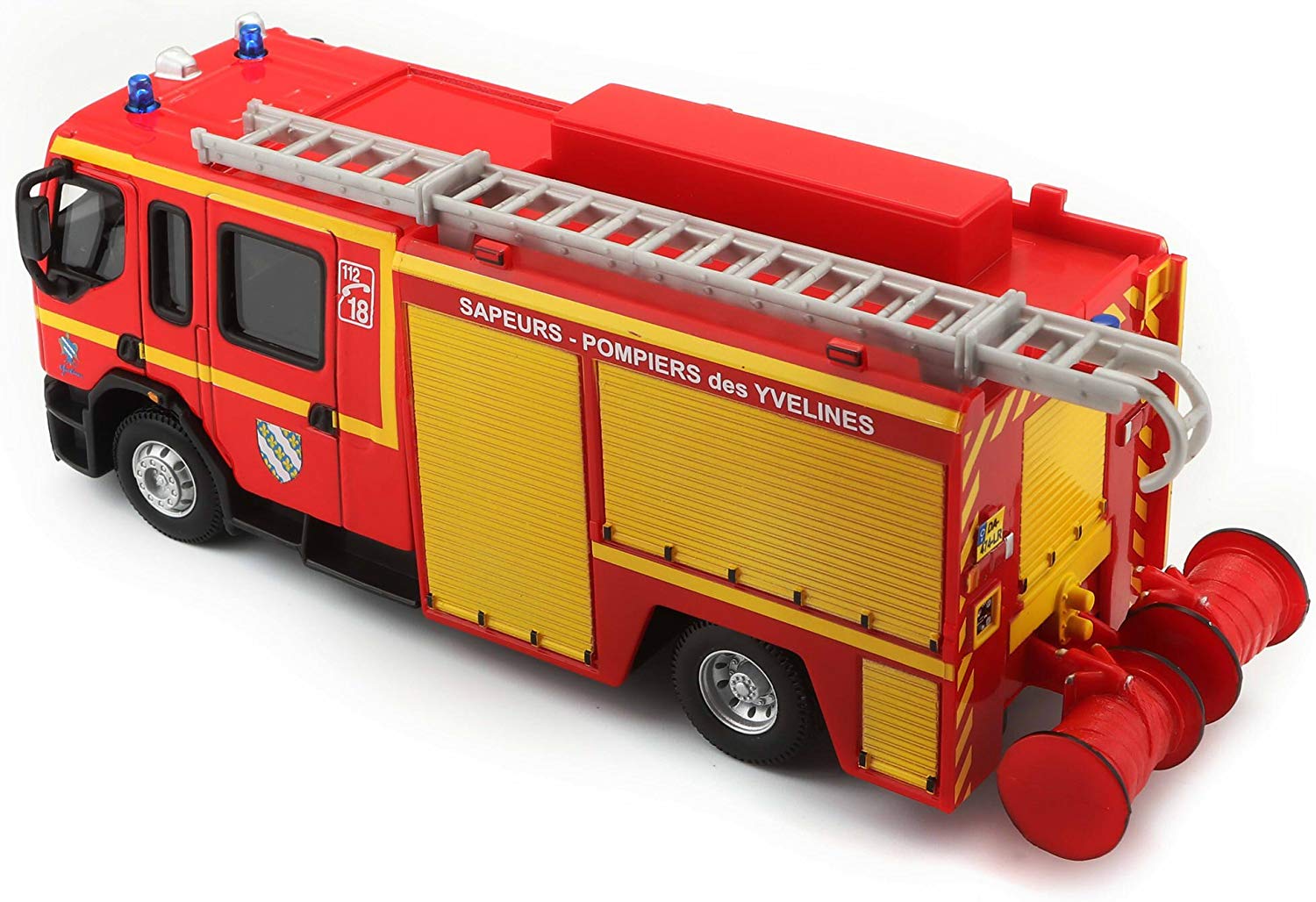 Bburago Maisto France 32002 Renault Premium Fire Truck - 1:55 Scale, Red, 22 x 8 x 7 cm - Image 3