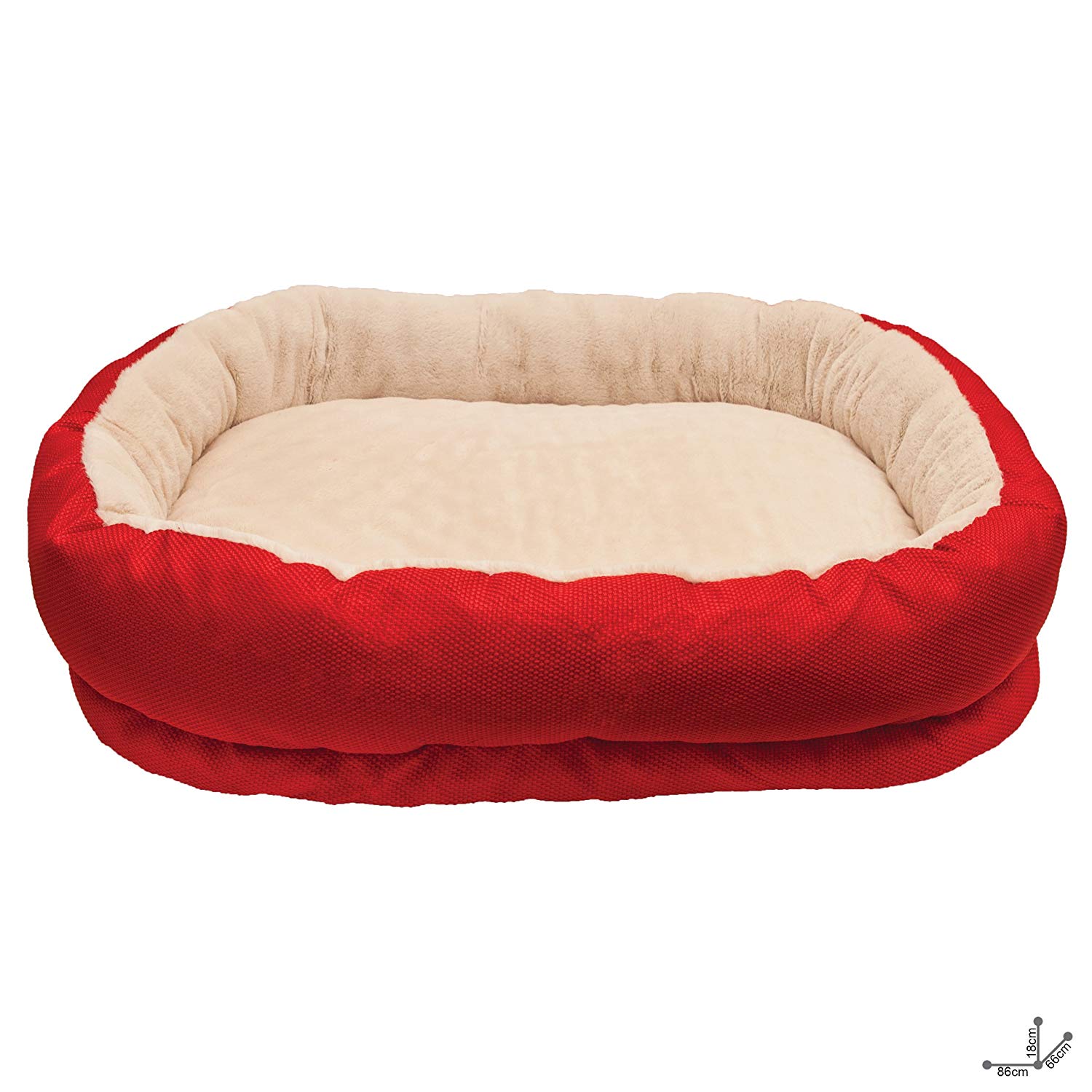 Rosewood Red Orthopaedic Dog Bed, 60 x 80cm, 70 x 85 x 16 cm (L x W x H) - Image 3