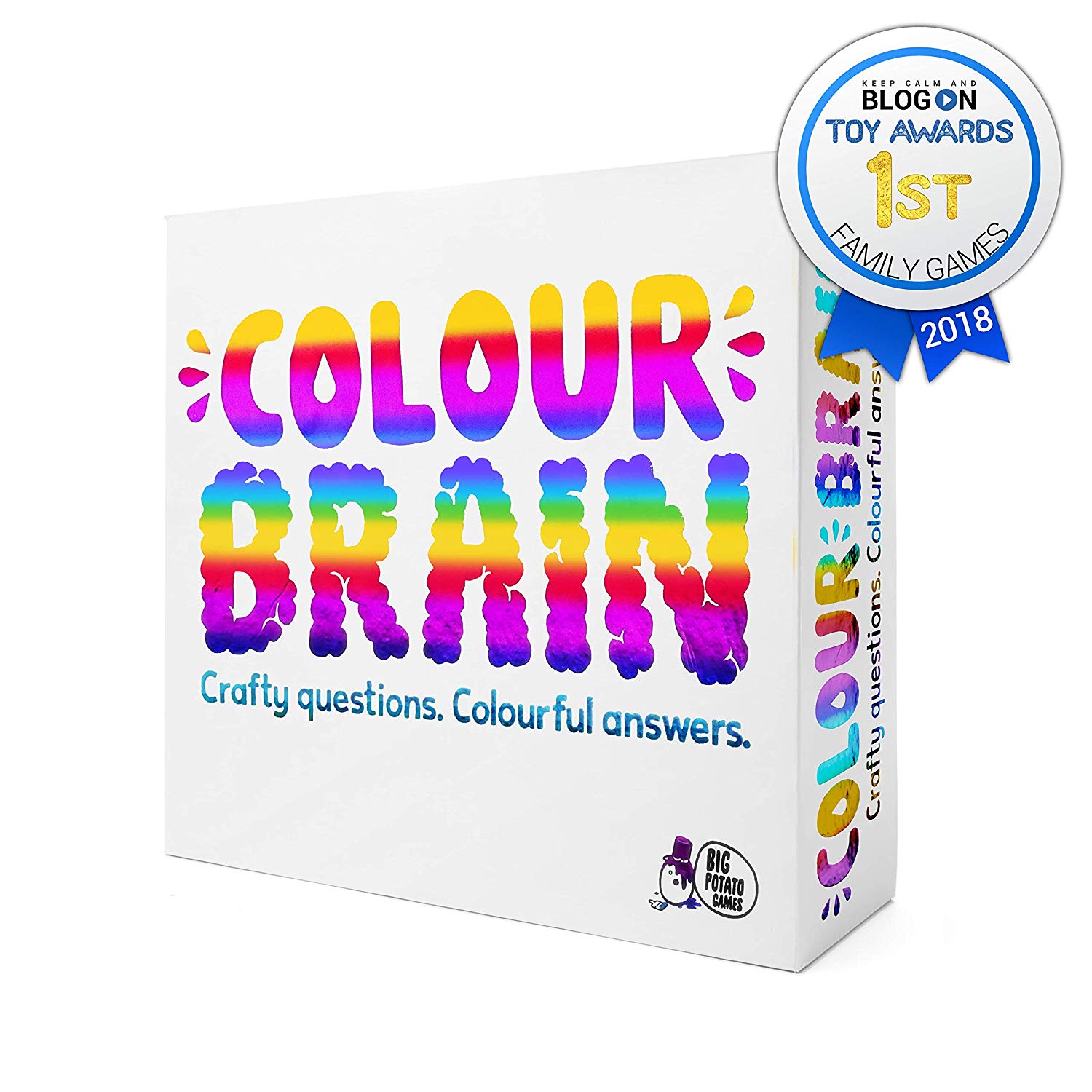 Big Potato Colourbrain Card Game - Award-Winning Simple Family Colour Quiz Game for Kids & Adults, Multi-color