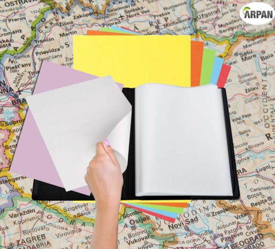 A4 Presentation Display Book – Black File Folder with 24 Pockets, 48/Sides – Storage Case Portfolio Folder with Plastic Sleeves - Poly Pocket Folder by Arpan (A4-24 Pockets/ 48 Sides) - Image 2