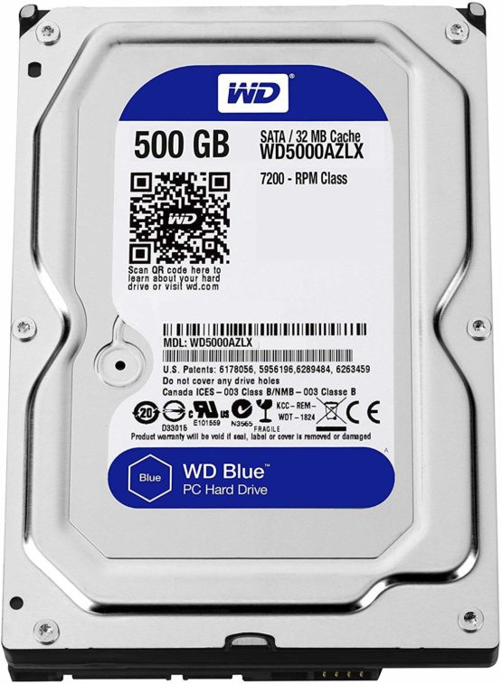 Western Digital Blue Desktop 500 GB 7200RPM SATA III 3.5-Inch PC Hard Drive - Black - Image 2