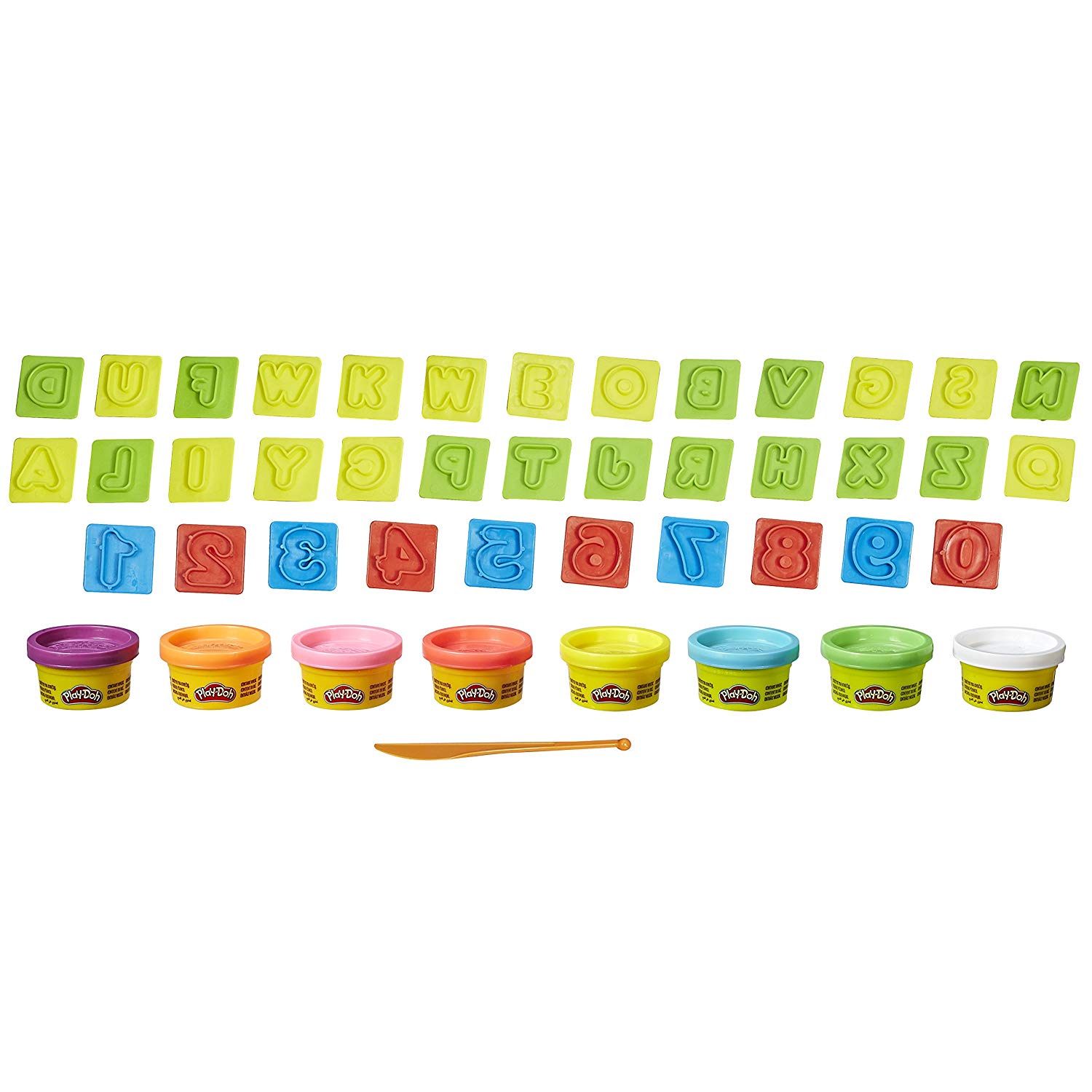 Play-Doh 21018EU40 Numbers/Letters and Fun Mould, Multi-coloured, Medium