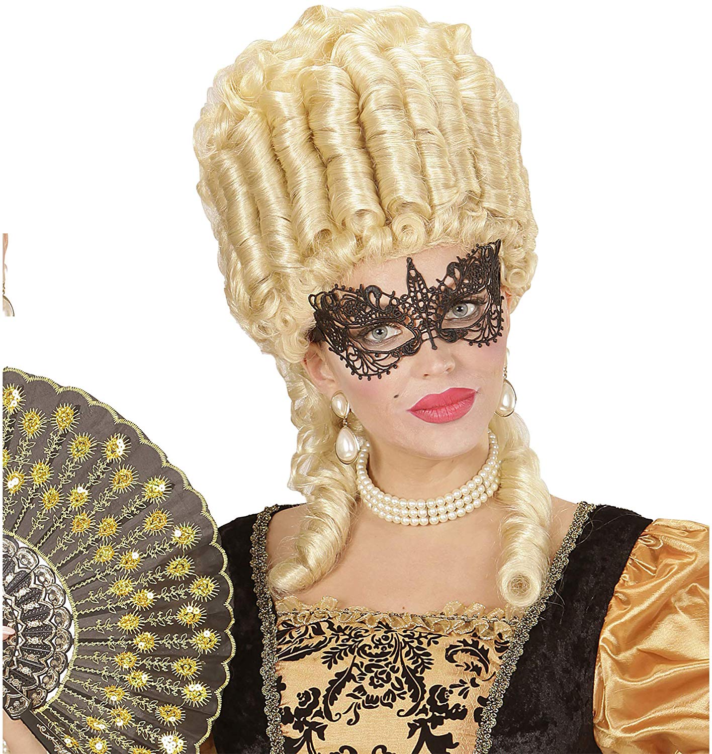 Widmann Women Black Lace Mask - Image 4