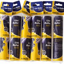 Korbond 12 Pack of Lint Roller Refills - 252 Pre-Cut Sticky Sheets - for ALL Fabric Types - Remove Dust and Lint from Furniture and Clothing - NO Residue