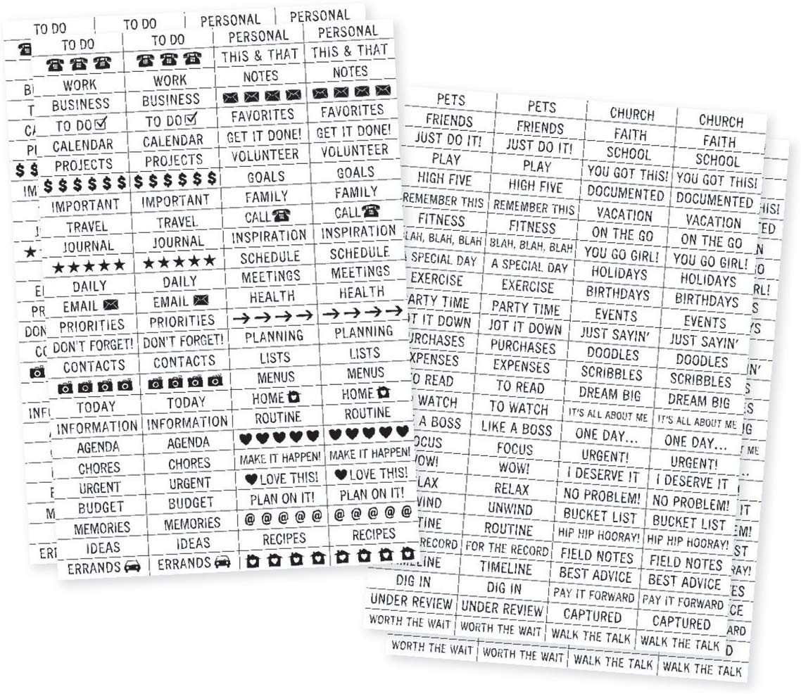 Simple Stories 4952 Planner Essentials Clear Stickers, Multi-Colour, 4 x 6-Inch, Pack of 4, Color Wash, Ditsy Floral - Image 2