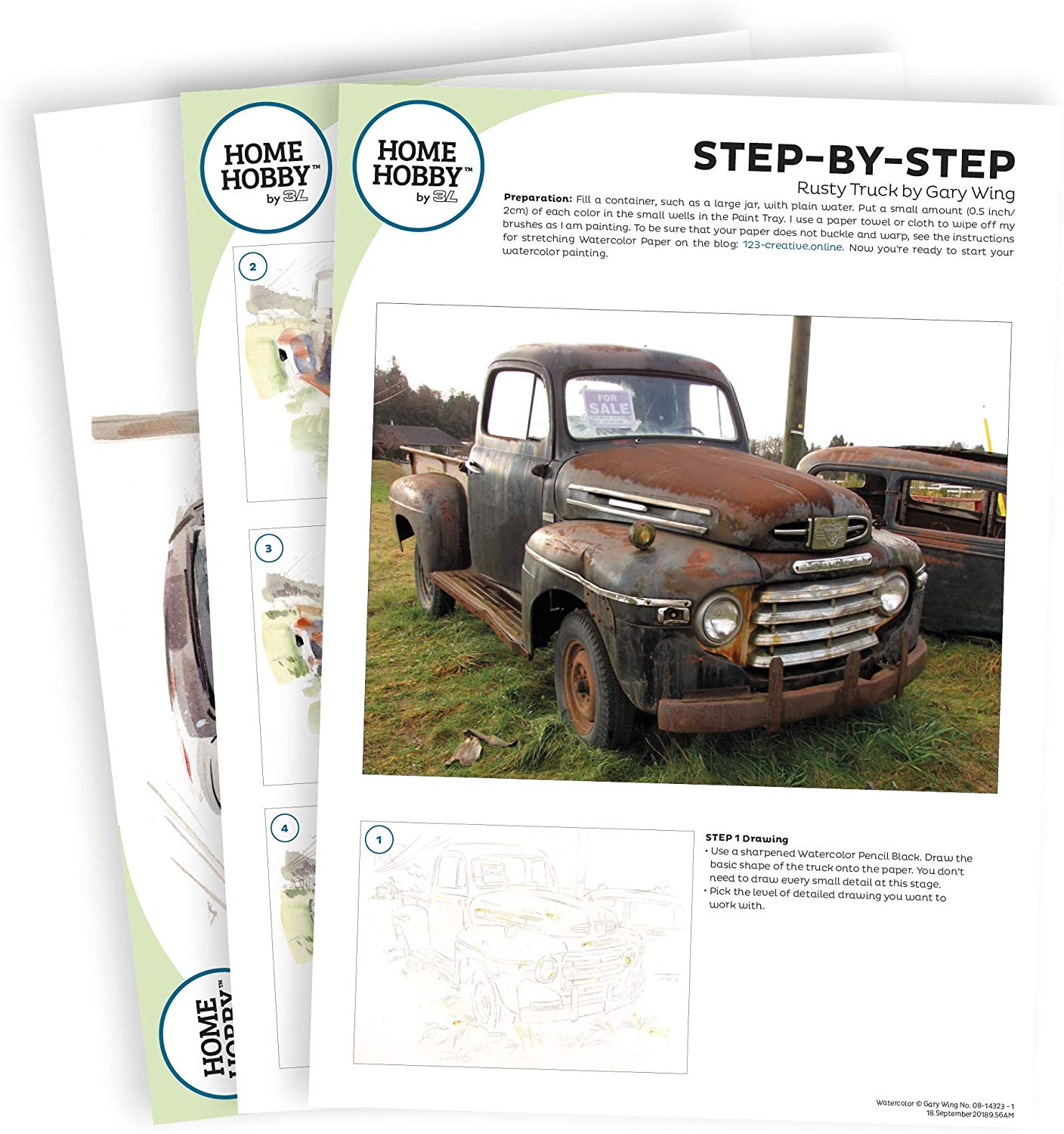 HomeHobby by 3L Watercolor Studio Kit Plus Rusty Truck by Gary Wing Advanced, Multiple (53 Pcs), 1 ml (Pack of 1) - Image 4