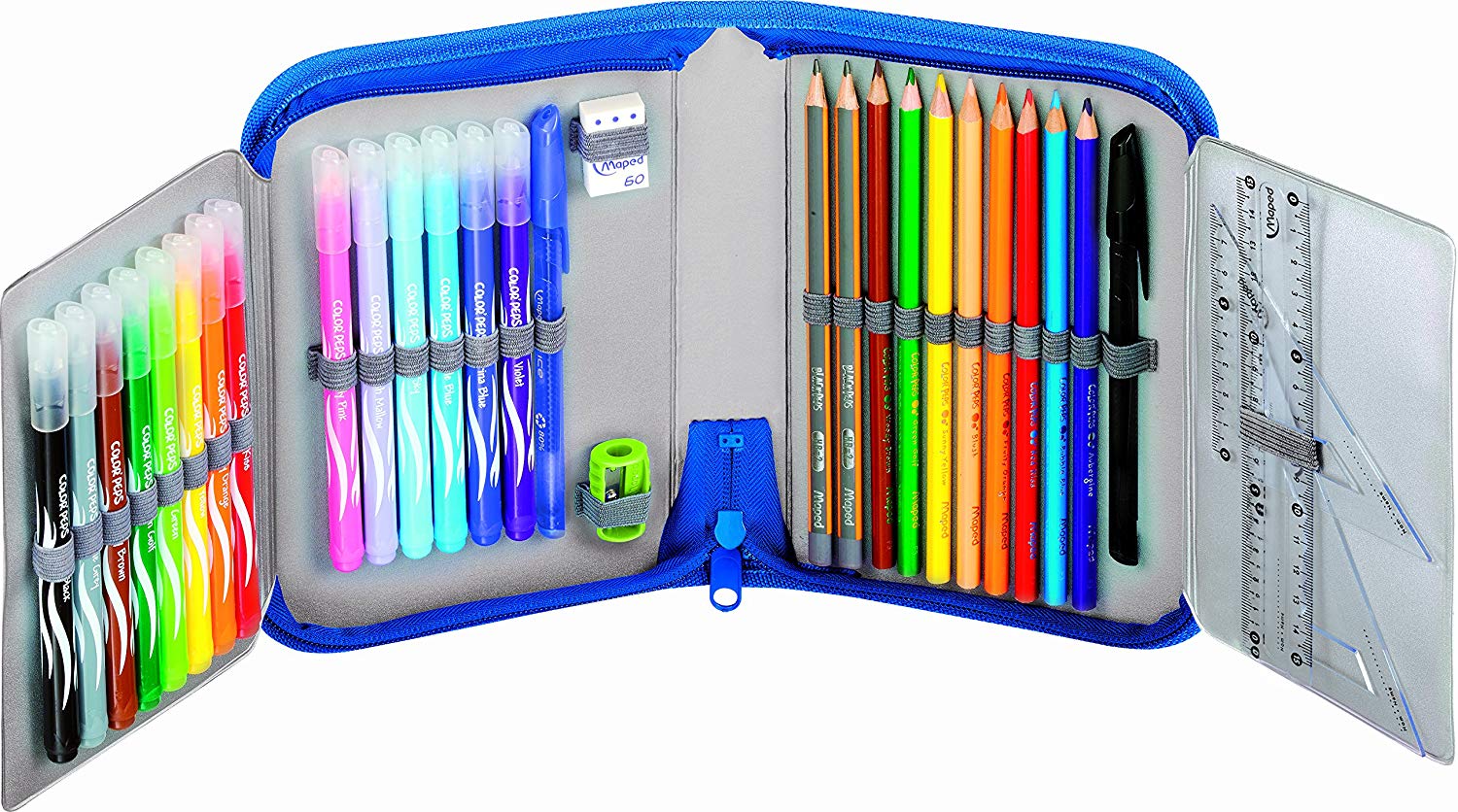 Maped 967814 Jungle Filled Pencil Case, Blue, 14.2 x 4 x 20.7 cm - Image 2