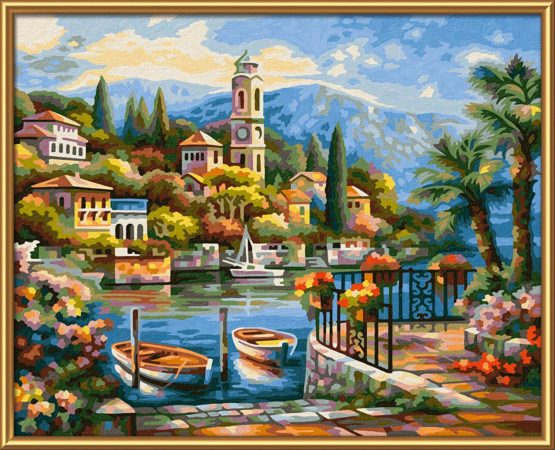 Schipper 609240798 Painting by Numbers on Lake of Como - Pictures for Adults Including Brushes and Acrylic Paints 24 x 30 cm - Image 2