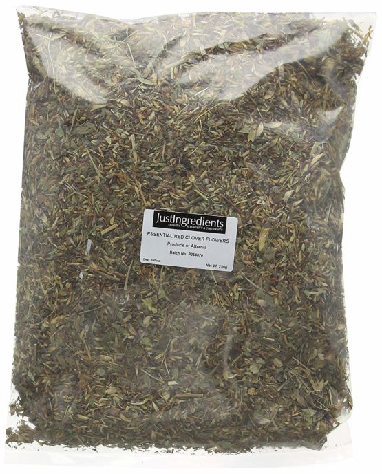 JustIngredients Essentials Red Clover Flowers, 250 g - Pack of 2